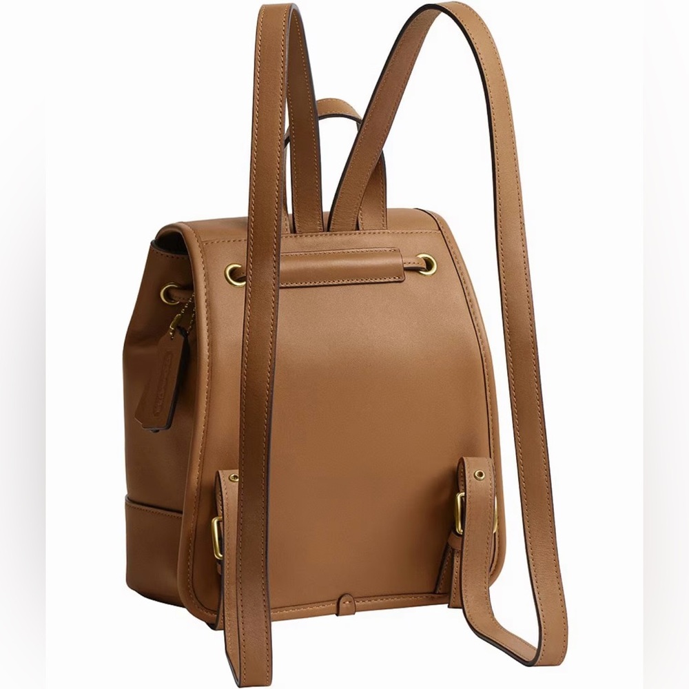 Coach Glovetanned Leather Turnlock Backpack- Honey - Picture 4 of 4